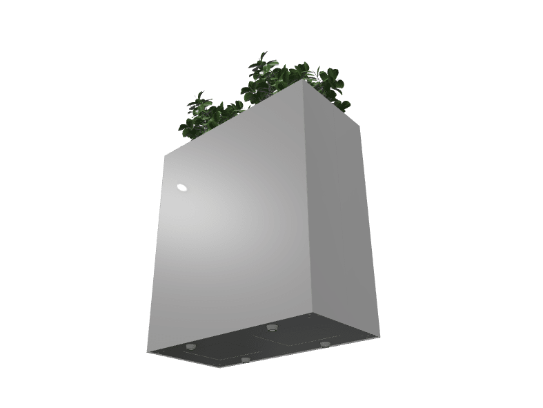 Magnuson Double - Compartment Wide Painted Steel Indoor Planter with Dual Removable Tops and Internal Liners (MAG - PIC - 2x60 - PL - PL - XXX) - SchoolOutlet
