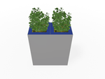 Magnuson Double - Compartment Wide Painted Steel Indoor Planter with Dual Removable Tops and Internal Liners (MAG - PIC - 2x60 - PL - PL - XXX) - SchoolOutlet