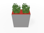 Magnuson Double - Compartment Wide Painted Steel Indoor Planter with Dual Removable Tops and Internal Liners (MAG - PIC - 2x60 - PL - PL - XXX) - SchoolOutlet