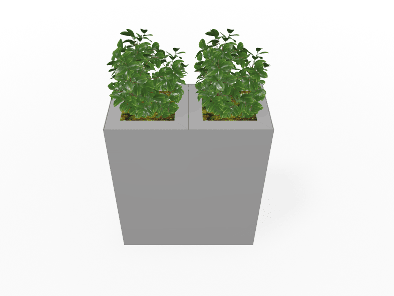 Magnuson Double - Compartment Wide Painted Steel Indoor Planter with Dual Removable Tops and Internal Liners (MAG - PIC - 2x60 - PL - PL - XXX) - SchoolOutlet