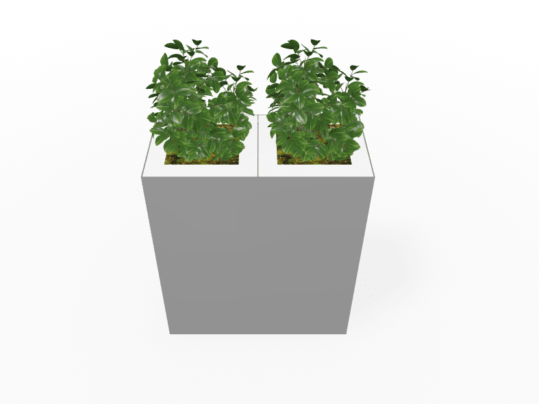 Magnuson Double - Compartment Wide Painted Steel Indoor Planter with Dual Removable Tops and Internal Liners (MAG - PIC - 2x60 - PL - PL - XXX) - SchoolOutlet