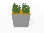 Magnuson Double - Compartment Wide Painted Steel Indoor Planter with Dual Removable Tops and Internal Liners (MAG - PIC - 2x60 - PL - PL - XXX) - SchoolOutlet