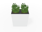 Magnuson Double - Compartment Wide Painted Steel Indoor Planter with Dual Removable Tops and Internal Liners (MAG - PIC - 2x60 - PL - PL - XXX) - SchoolOutlet