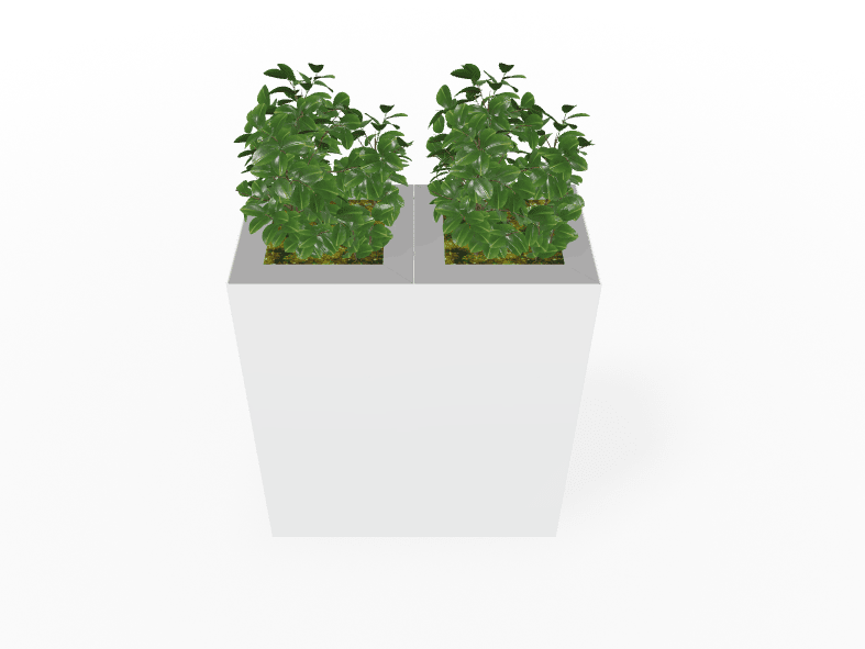 Magnuson Double - Compartment Wide Painted Steel Indoor Planter with Dual Removable Tops and Internal Liners (MAG - PIC - 2x60 - PL - PL - XXX) - SchoolOutlet