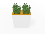 Magnuson Double - Compartment Wide Painted Steel Indoor Planter with Dual Removable Tops and Internal Liners (MAG - PIC - 2x60 - PL - PL - XXX) - SchoolOutlet