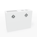 Magnuson PIC - 2x90R 48 - Gallon Double - Stream Rectangular Steel Waste & Recycling Receptacle (MAG - PIC - 2x90R) - SchoolOutlet