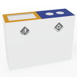 Magnuson PIC - 2x90R 48 - Gallon Double - Stream Rectangular Steel Waste & Recycling Receptacle (MAG - PIC - 2x90R) - SchoolOutlet