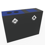 Magnuson PIC - 2x90R 48 - Gallon Double - Stream Rectangular Steel Waste & Recycling Receptacle (MAG - PIC - 2x90R) - SchoolOutlet