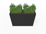 Magnuson Double - Compartment Wide Painted Steel Indoor Planter with Dual Removable Tops and Internal Liners (MAG - PIC - 2x90R - PL - PL - XXX) - SchoolOutlet