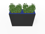 Magnuson Double - Compartment Wide Painted Steel Indoor Planter with Dual Removable Tops and Internal Liners (MAG - PIC - 2x90R - PL - PL - XXX) - SchoolOutlet