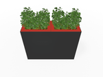 Magnuson Double - Compartment Wide Painted Steel Indoor Planter with Dual Removable Tops and Internal Liners (MAG - PIC - 2x90R - PL - PL - XXX) - SchoolOutlet