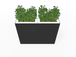 Magnuson Double - Compartment Wide Painted Steel Indoor Planter with Dual Removable Tops and Internal Liners (MAG - PIC - 2x90R - PL - PL - XXX) - SchoolOutlet
