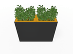 Magnuson Double - Compartment Wide Painted Steel Indoor Planter with Dual Removable Tops and Internal Liners (MAG - PIC - 2x90R - PL - PL - XXX) - SchoolOutlet