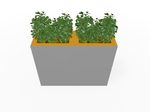 Magnuson Double - Compartment Wide Painted Steel Indoor Planter with Dual Removable Tops and Internal Liners (MAG - PIC - 2x90R - PL - PL - XXX) - SchoolOutlet