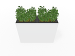 Magnuson Double - Compartment Wide Painted Steel Indoor Planter with Dual Removable Tops and Internal Liners (MAG - PIC - 2x90R - PL - PL - XXX) - SchoolOutlet