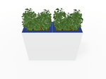 Magnuson Double - Compartment Wide Painted Steel Indoor Planter with Dual Removable Tops and Internal Liners (MAG - PIC - 2x90R - PL - PL - XXX) - SchoolOutlet