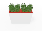 Magnuson Double - Compartment Wide Painted Steel Indoor Planter with Dual Removable Tops and Internal Liners (MAG - PIC - 2x90R - PL - PL - XXX) - SchoolOutlet