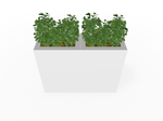 Magnuson Double - Compartment Wide Painted Steel Indoor Planter with Dual Removable Tops and Internal Liners (MAG - PIC - 2x90R - PL - PL - XXX) - SchoolOutlet