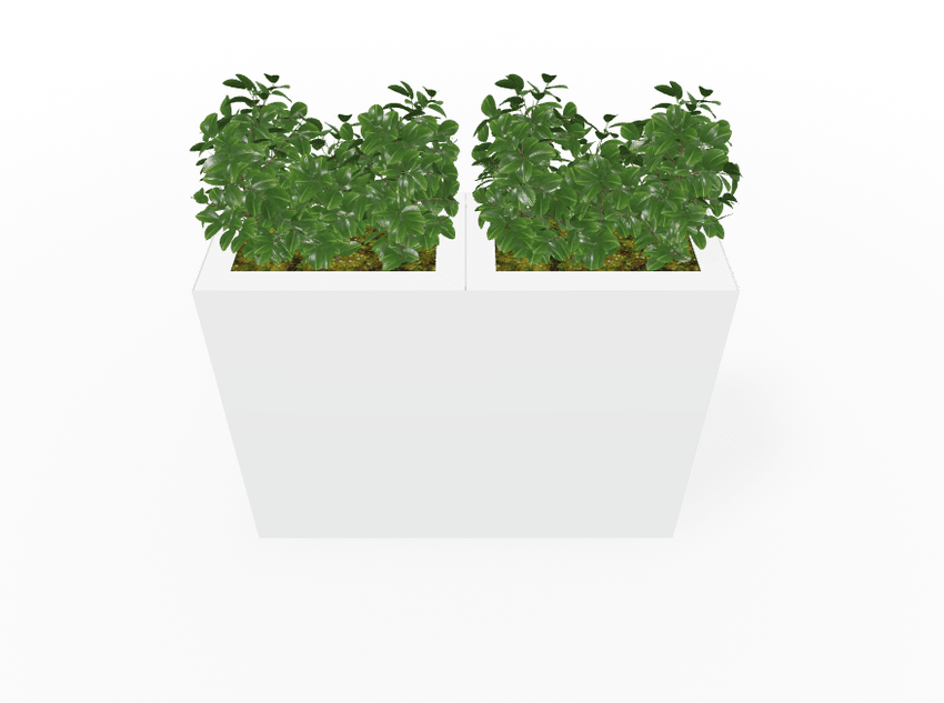 Magnuson Double - Compartment Wide Painted Steel Indoor Planter with Dual Removable Tops and Internal Liners (MAG - PIC - 2x90R - PL - PL - XXX) - SchoolOutlet