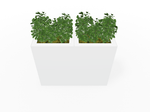 Magnuson Double - Compartment Wide Painted Steel Indoor Planter with Dual Removable Tops and Internal Liners (MAG - PIC - 2x90R - PL - PL - XXX) - SchoolOutlet
