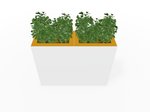 Magnuson Double - Compartment Wide Painted Steel Indoor Planter with Dual Removable Tops and Internal Liners (MAG - PIC - 2x90R - PL - PL - XXX) - SchoolOutlet