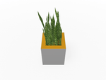 Magnuson Square Single - Compartment Painted Steel Indoor Planter with Removable Top and Internal Liner (MAG - PIC - 30 - PL - XXX) - SchoolOutlet