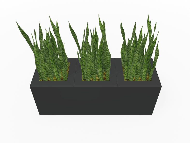 Magnuson Triple - Compartment Wide Painted Steel Indoor Planter with Three Removable Tops and Internal Liners (MAG - PIC - 3x30 - PL - PL - PL - XXX) - SchoolOutlet