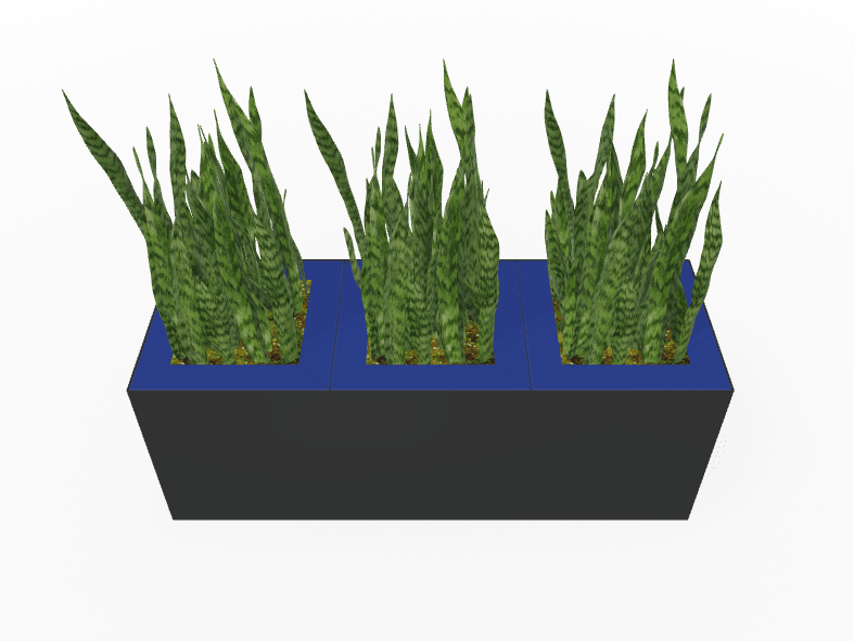 Magnuson Triple - Compartment Wide Painted Steel Indoor Planter with Three Removable Tops and Internal Liners (MAG - PIC - 3x30 - PL - PL - PL - XXX) - SchoolOutlet