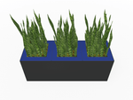 Magnuson Triple - Compartment Wide Painted Steel Indoor Planter with Three Removable Tops and Internal Liners (MAG - PIC - 3x30 - PL - PL - PL - XXX) - SchoolOutlet