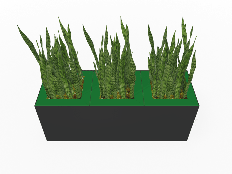 Magnuson Triple - Compartment Wide Painted Steel Indoor Planter with Three Removable Tops and Internal Liners (MAG - PIC - 3x30 - PL - PL - PL - XXX) - SchoolOutlet