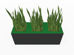 Magnuson Triple - Compartment Wide Painted Steel Indoor Planter with Three Removable Tops and Internal Liners (MAG - PIC - 3x30 - PL - PL - PL - XXX) - SchoolOutlet