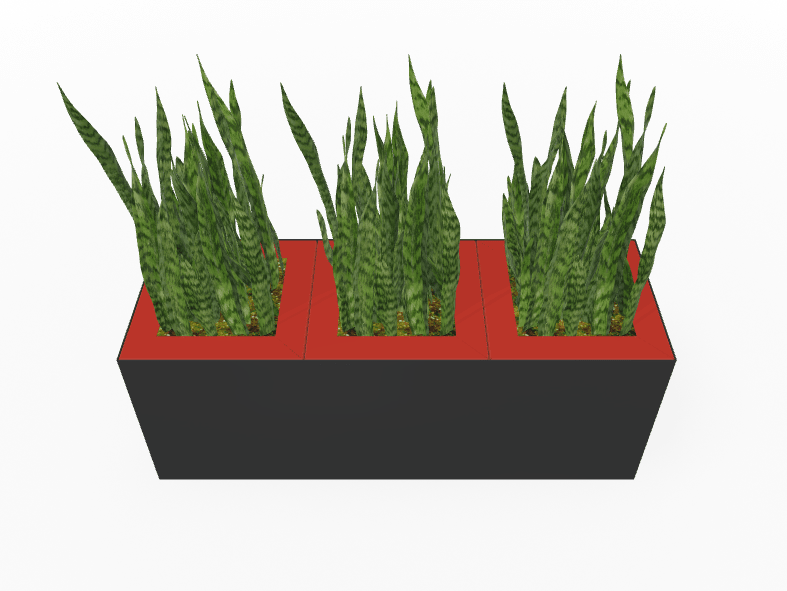 Magnuson Triple - Compartment Wide Painted Steel Indoor Planter with Three Removable Tops and Internal Liners (MAG - PIC - 3x30 - PL - PL - PL - XXX) - SchoolOutlet