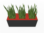 Magnuson Triple - Compartment Wide Painted Steel Indoor Planter with Three Removable Tops and Internal Liners (MAG - PIC - 3x30 - PL - PL - PL - XXX) - SchoolOutlet