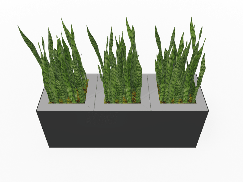 Magnuson Triple - Compartment Wide Painted Steel Indoor Planter with Three Removable Tops and Internal Liners (MAG - PIC - 3x30 - PL - PL - PL - XXX) - SchoolOutlet
