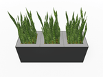 Magnuson Triple - Compartment Wide Painted Steel Indoor Planter with Three Removable Tops and Internal Liners (MAG - PIC - 3x30 - PL - PL - PL - XXX) - SchoolOutlet
