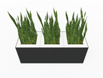 Magnuson Triple - Compartment Wide Painted Steel Indoor Planter with Three Removable Tops and Internal Liners (MAG - PIC - 3x30 - PL - PL - PL - XXX) - SchoolOutlet