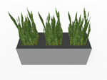 Magnuson Triple - Compartment Wide Painted Steel Indoor Planter with Three Removable Tops and Internal Liners (MAG - PIC - 3x30 - PL - PL - PL - XXX) - SchoolOutlet