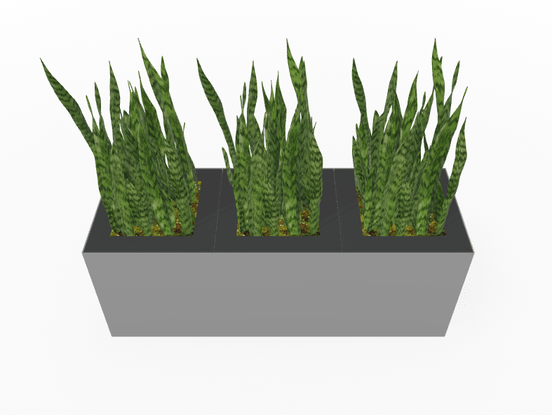 Magnuson Triple - Compartment Wide Painted Steel Indoor Planter with Three Removable Tops and Internal Liners (MAG - PIC - 3x30 - PL - PL - PL - XXX) - SchoolOutlet