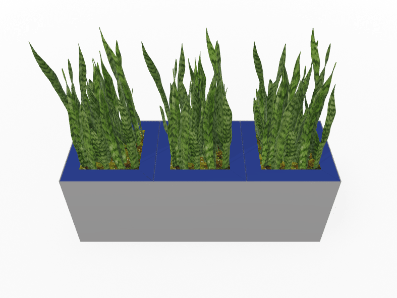 Magnuson Triple - Compartment Wide Painted Steel Indoor Planter with Three Removable Tops and Internal Liners (MAG - PIC - 3x30 - PL - PL - PL - XXX) - SchoolOutlet