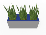 Magnuson Triple - Compartment Wide Painted Steel Indoor Planter with Three Removable Tops and Internal Liners (MAG - PIC - 3x30 - PL - PL - PL - XXX) - SchoolOutlet