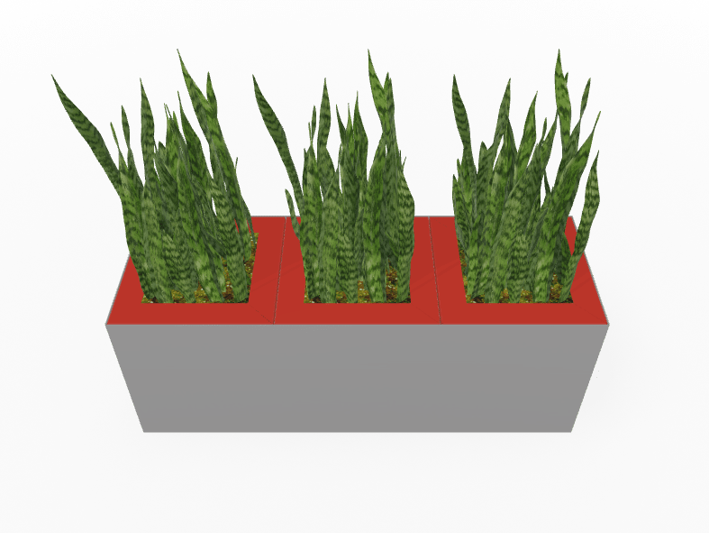 Magnuson Triple - Compartment Wide Painted Steel Indoor Planter with Three Removable Tops and Internal Liners (MAG - PIC - 3x30 - PL - PL - PL - XXX) - SchoolOutlet