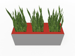 Magnuson Triple - Compartment Wide Painted Steel Indoor Planter with Three Removable Tops and Internal Liners (MAG - PIC - 3x30 - PL - PL - PL - XXX) - SchoolOutlet