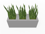 Magnuson Triple - Compartment Wide Painted Steel Indoor Planter with Three Removable Tops and Internal Liners (MAG - PIC - 3x30 - PL - PL - PL - XXX) - SchoolOutlet