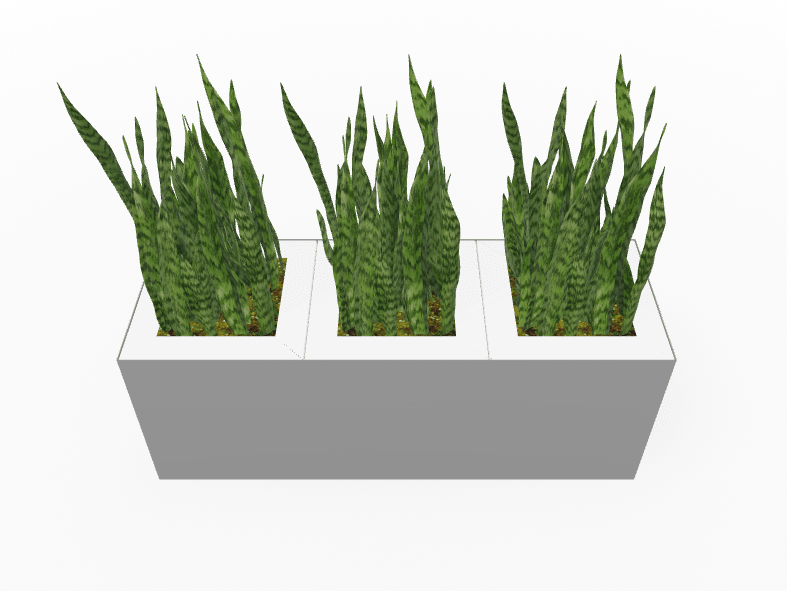 Magnuson Triple - Compartment Wide Painted Steel Indoor Planter with Three Removable Tops and Internal Liners (MAG - PIC - 3x30 - PL - PL - PL - XXX) - SchoolOutlet