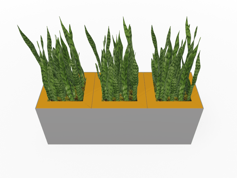 Magnuson Triple - Compartment Wide Painted Steel Indoor Planter with Three Removable Tops and Internal Liners (MAG - PIC - 3x30 - PL - PL - PL - XXX) - SchoolOutlet