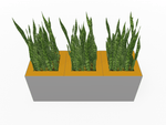 Magnuson Triple - Compartment Wide Painted Steel Indoor Planter with Three Removable Tops and Internal Liners (MAG - PIC - 3x30 - PL - PL - PL - XXX) - SchoolOutlet