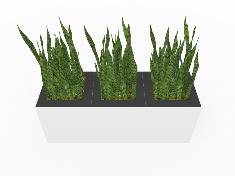 Magnuson Triple - Compartment Wide Painted Steel Indoor Planter with Three Removable Tops and Internal Liners (MAG - PIC - 3x30 - PL - PL - PL - XXX) - SchoolOutlet