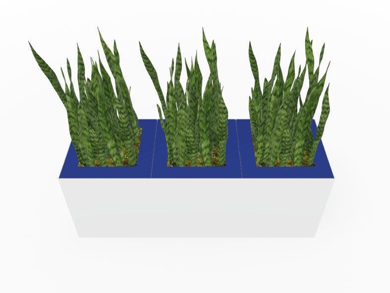 Magnuson Triple - Compartment Wide Painted Steel Indoor Planter with Three Removable Tops and Internal Liners (MAG - PIC - 3x30 - PL - PL - PL - XXX) - SchoolOutlet