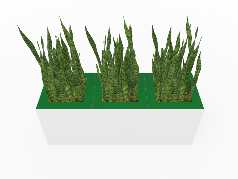 Magnuson Triple - Compartment Wide Painted Steel Indoor Planter with Three Removable Tops and Internal Liners (MAG - PIC - 3x30 - PL - PL - PL - XXX) - SchoolOutlet