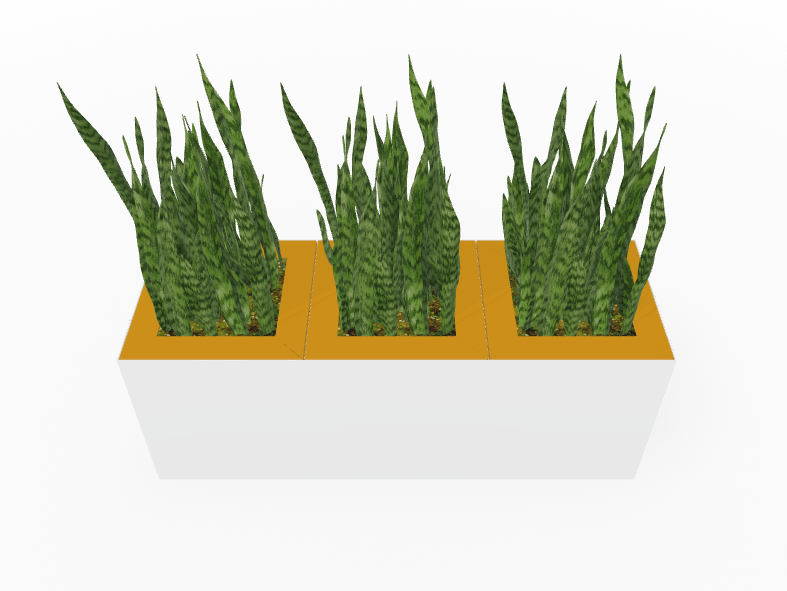 Magnuson Triple - Compartment Wide Painted Steel Indoor Planter with Three Removable Tops and Internal Liners (MAG - PIC - 3x30 - PL - PL - PL - XXX) - SchoolOutlet